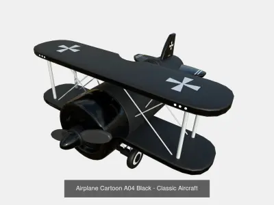 12 Airplane Cartoon A Collection - Classic Aircraft 