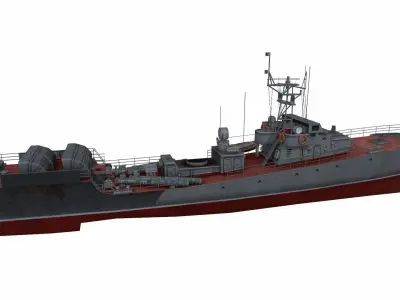 Poti-class corvette Low-poly 3D model