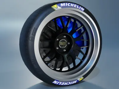 Volk Racing 21A Wheel Low-poly 3D model