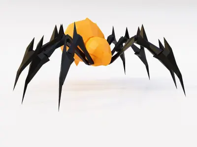 Spider toon 3d model  Low-poly 3D model