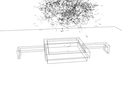 Olive tree with seater olive europaea model 3D model