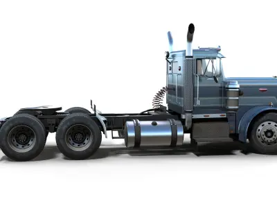 Peterbilt 359 day cab semitruck Low-poly 3D model
