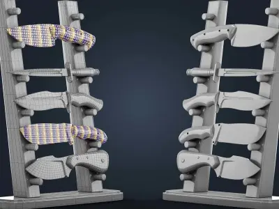 40 Knife Base Mesh Vol 02 Game Ready Low-poly 3D model