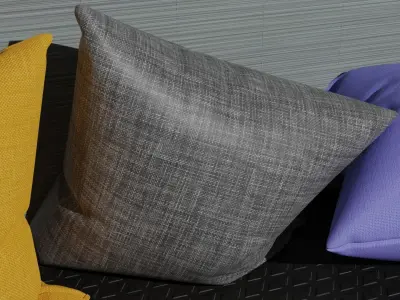 Pillow three pillows on table Free low-poly 3D model