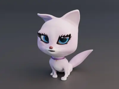 Catoon Cat Rigged Free low-poly 3D model
