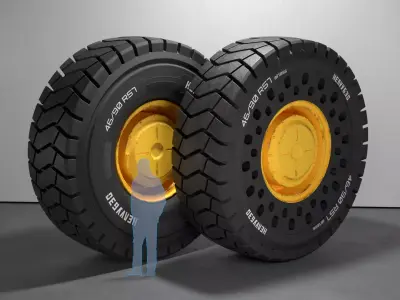 4690R57 High poly tire 3D model 3D model