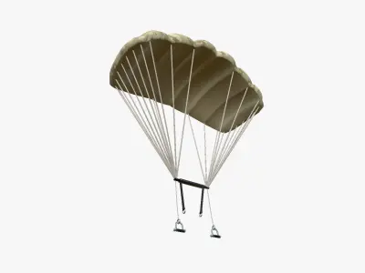 Parachute A08 Desert Camouflage - Character Accessories Design Low-poly 3D model