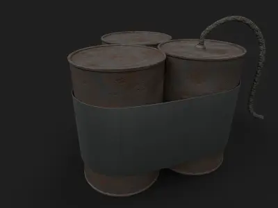 Beancan Satchel Charge Low-poly 3D model