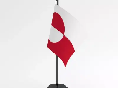 Table Flag Greenland Denmark 3D model