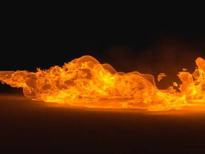 Static Volumetric Flame VDB for Blender 3D model