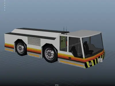 Airport Pushback Truck Low-poly 3D model