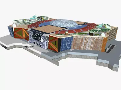 Conceptual Shopping Centre design 3D model