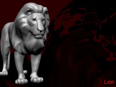 lion model 3D model