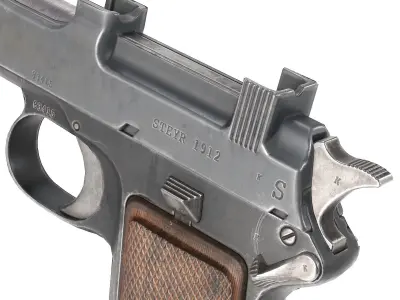 PBR  Steyr M1912 Low-poly 3D model