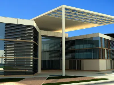 University - high school 3D model