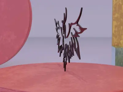 Phoenix - Immortal bird 04 Low-poly 3D model