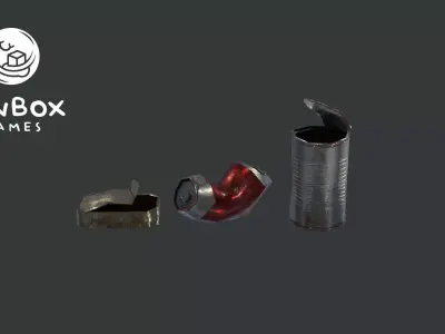 Cans- Dirty and Crumpled 3 Piece Set Free low-poly 3D model