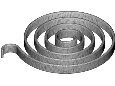 Rusty Spiral Spring 3D model