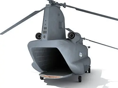 Military Chinook Helicopter 3D model