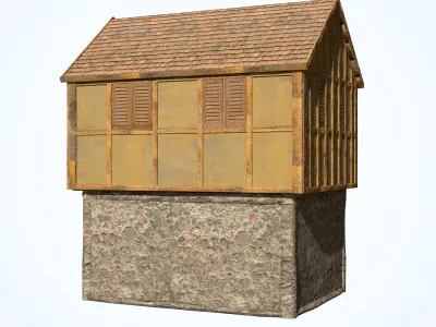 Medieval House 01 Game Ready Low-poly 3D model