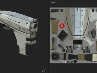 Low Poly Sci-fi Gun Low-poly 3D model