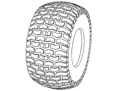 18X850-8 Chevron Tractor Tire 3D model