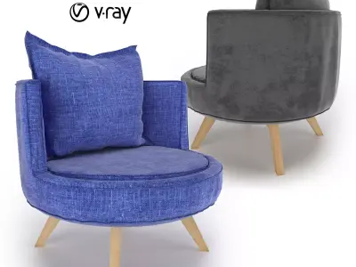 Round Chair Free 3D model
