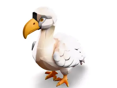 LowPoly Dodo Bird Game Asset Low-poly 3D model