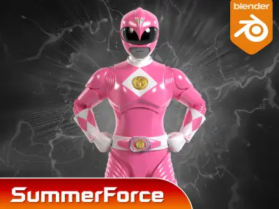 Pink Ranger - Mighty Morphin Power Rangers The Movie 3D model