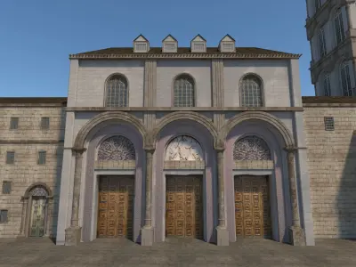 Old Saint Peters Rome 1200 3D model