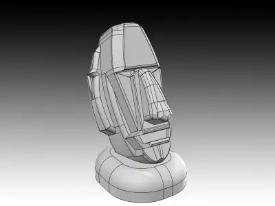 Aquarium Ornaments Second moai Free 3D print model