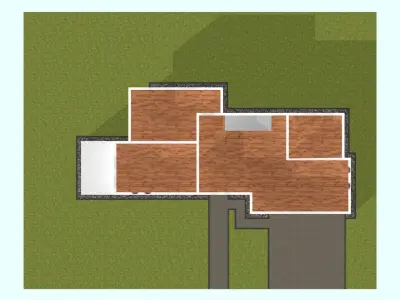 MODERN HOUSE Free low-poly 3D model