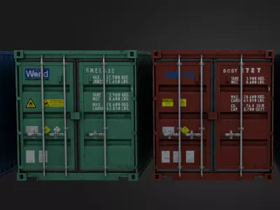 Shipping Container - 40 feet 3D model