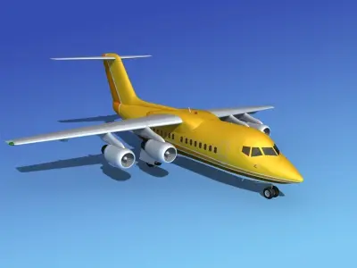 BAe 146-100 BAe Aircraft 3D model