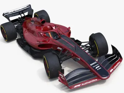 Formula 1 2022 Red Livery Rigged for Maya 3D model