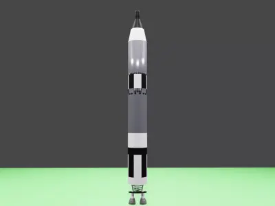 Titan II Low Poly Model Free 3D model