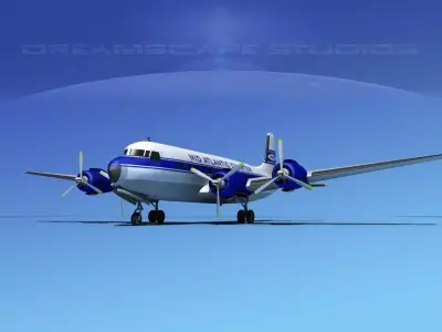 Douglas DC-7B Mid Atlantic Charter 3D model