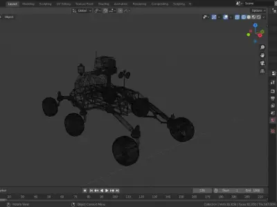 Mars Rover Free low-poly 3D model