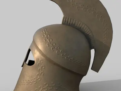 Greek helmet Low-poly 3D model get