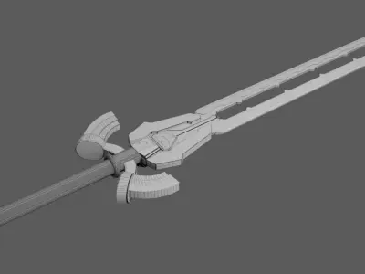 Futuristic Sword Low-poly 3D model