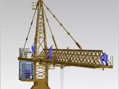 TOWER CRANE -ASSEMBLY- Free 3D model