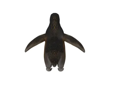 penguin rig  high-poly  textured 3D model
