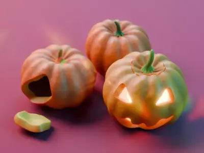 Halloween Pumpkins Free 3D model