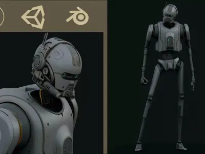 IMPERIAL DROID-05 Rigged for Unreal Engine - Unity - MIXAMO 3D model