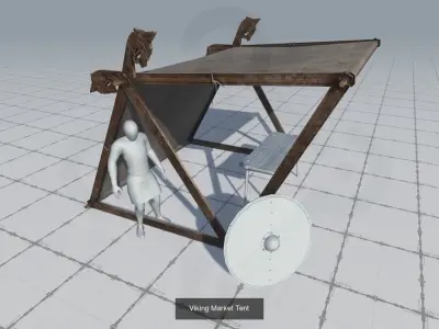 Viking Tents 3D Model Collection