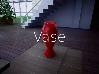 Vase SHC Quick Office LM Low-poly 3D model
