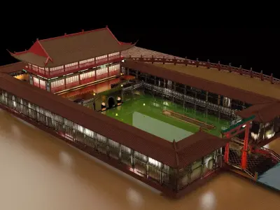  Chinese ancient house  3D model
