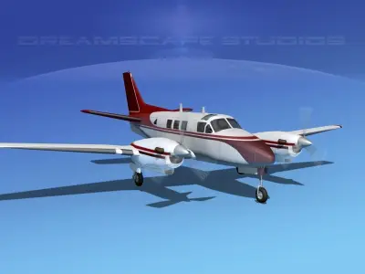 Beechcraft King Air C90 V12 3D model