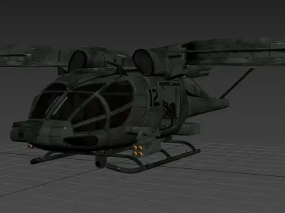 Helicopter military 3D model