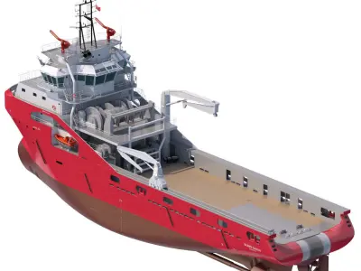 75 m AHTS Supply Vessel Skandi Saigon 3D model